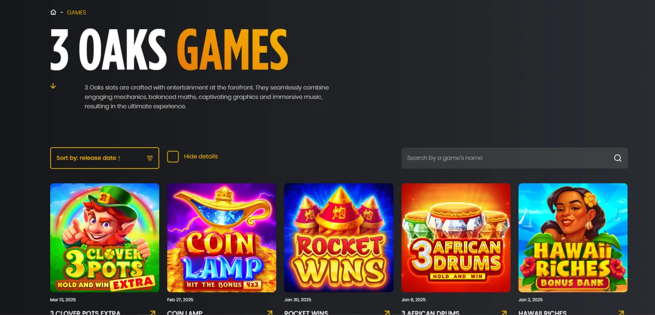 3 Oaks Gaming